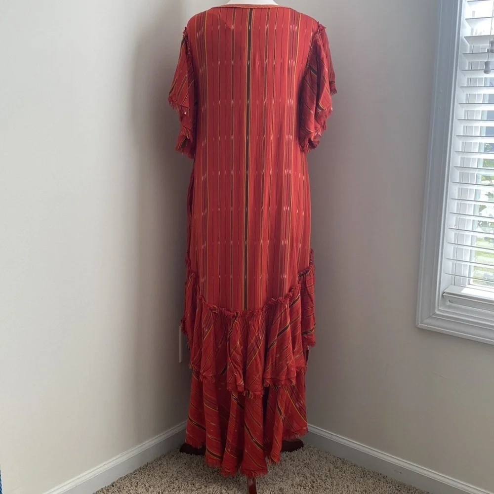 Free People Better Days Red Combo Maxi Dress Small - Picture 10 of 14